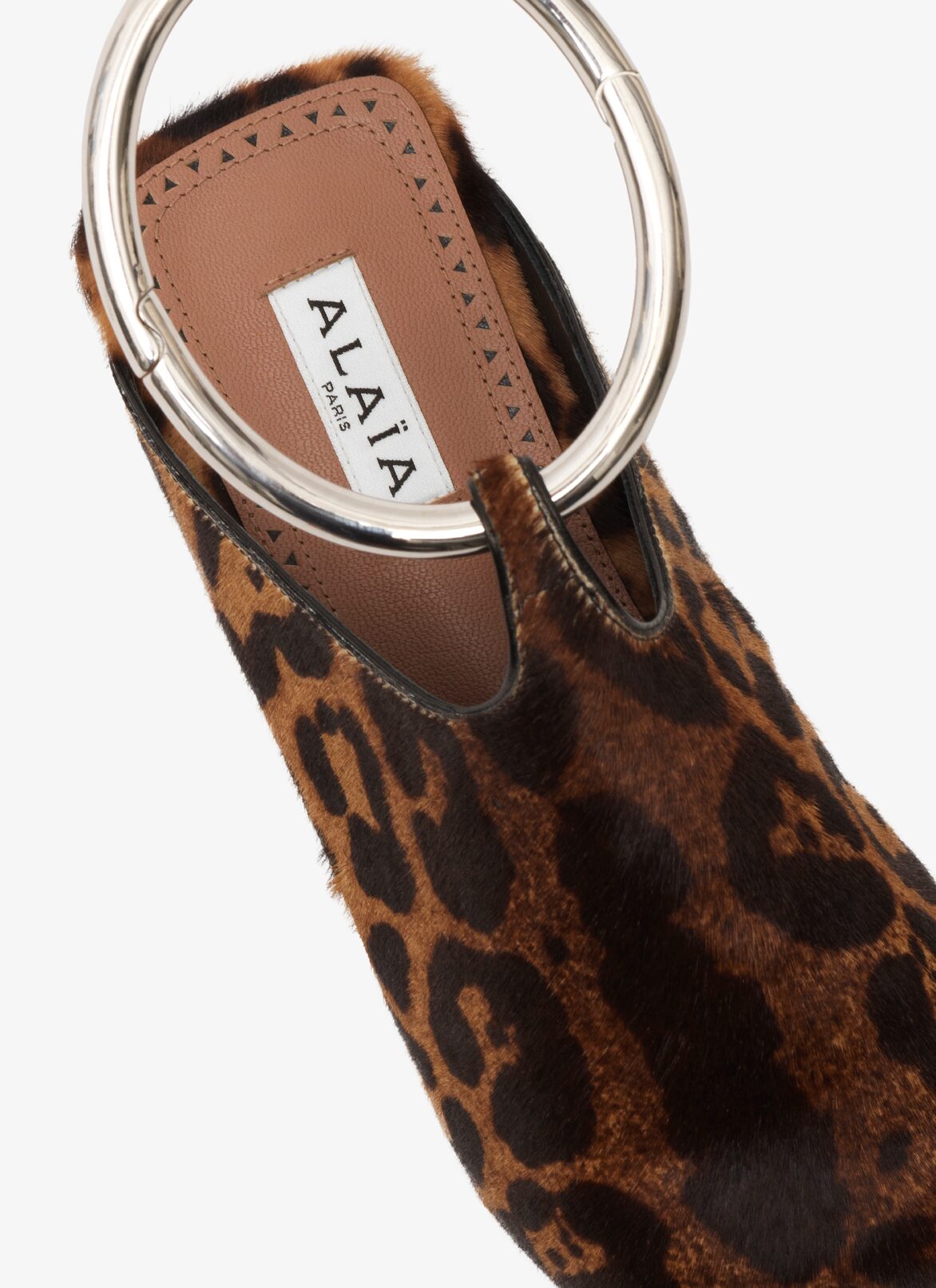 PONY LEOPARD FLAT BABOUCHES ALAÏA SEPIA PONY LEOPARD FLAT BABOUCHES